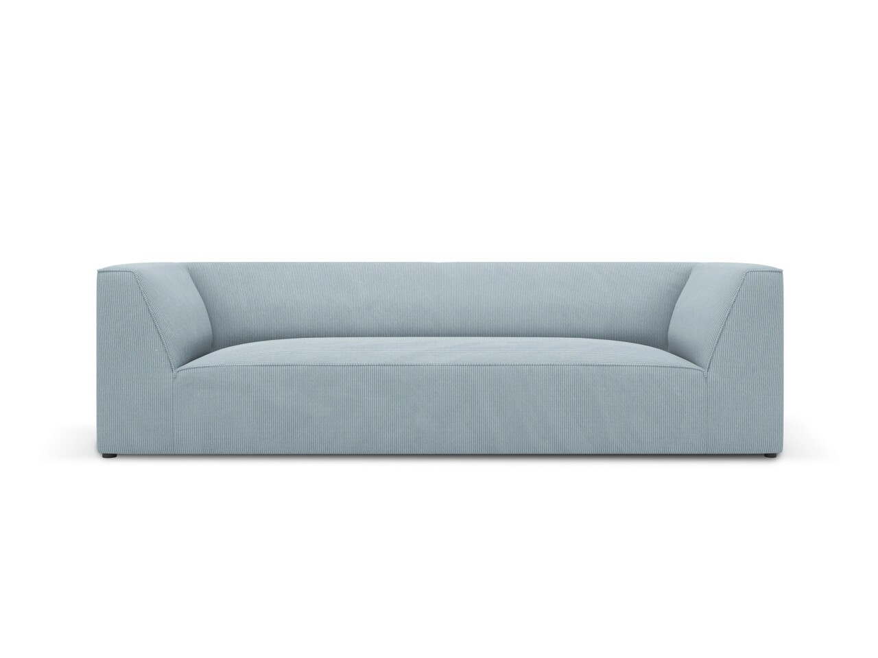 Canapea 3 locuri, Ruby, Micadoni Home, BL, 232x93x69 cm, velur, albastru deschis - imagine 6